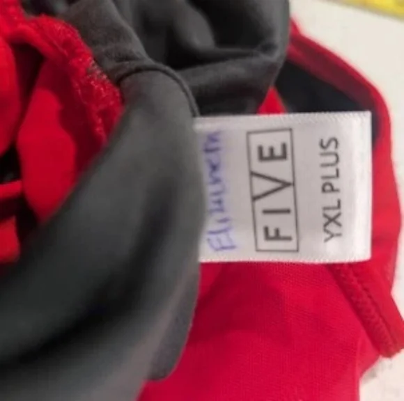 CUTE 5dancewear Five 5 YXL Extra large Gymnastics Dance Leotard CHRISTMAS RED - Picture 2 of 13